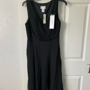 V-neck little black dress